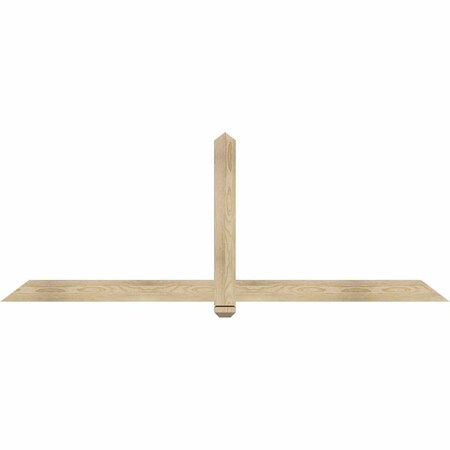 Ekena Millwork Eugene Rough Sawn Timber Gable Bracket, Douglas Fir, 84"W x 31"H x 2"D x 4"F, 9/12 Pitch GBW084X31X0204EUG00RDF